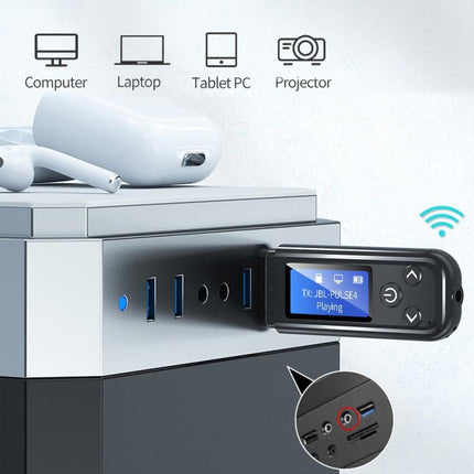 Lcd Bluetooth Audio Transmitter Receiver For Car Hands-Free