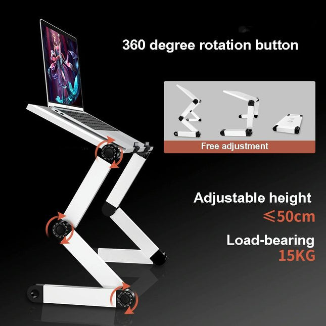 Portable Folding Laptop Desk With Height Adjustment And Storage