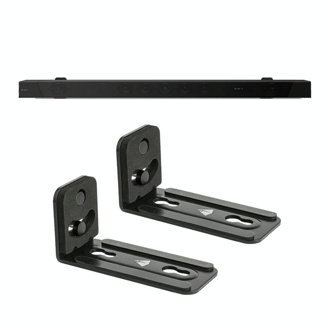 Non-Slip Wall Bracket For Long Strip Speakers - Black