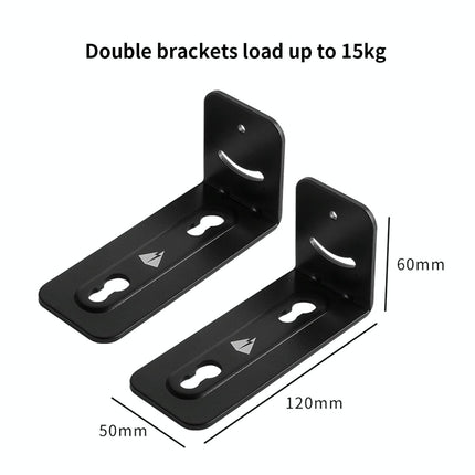 Non-Slip Wall Bracket For Long Strip Speakers - Black