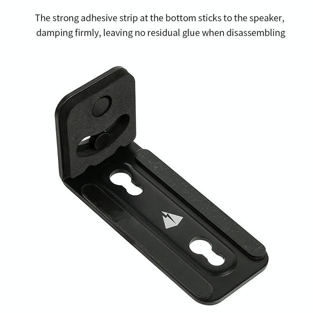 Non-Slip Wall Bracket For Long Strip Speakers - Black