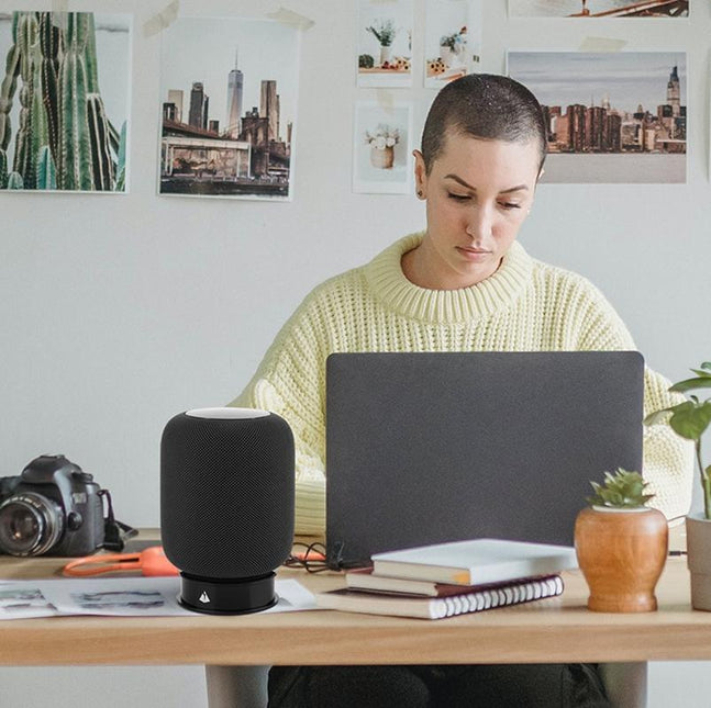 Black Homepod Mini Speaker Stand - Bluetooth Storage Bracket