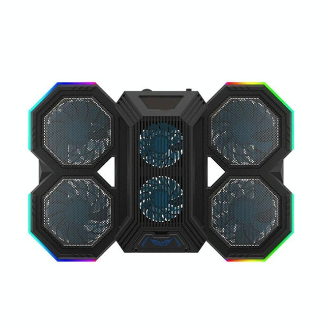 Usb Fan Stand With Phone Holder And Rgb Blue