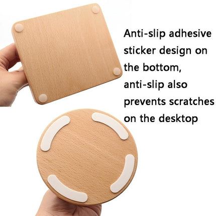 Solid Wood Desktop Headset Display Stand - Elegant Design