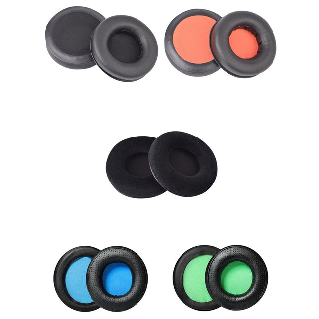 2-Pack Headset Sponge Earmuffs For Razer Kraken 7.1 V1 Pro - Black / Orange