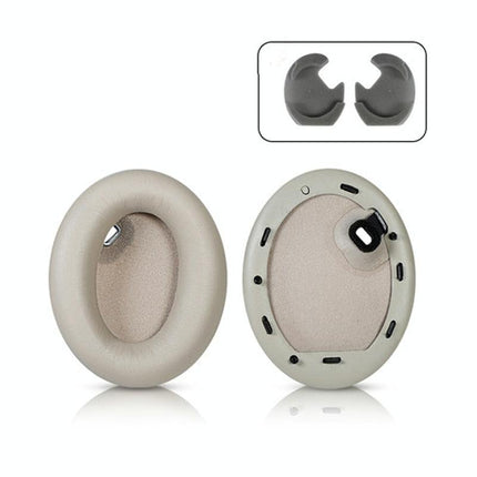 2 Leather Headset Earmuffs For Sony 1000Xm4 With Snap - Champagne