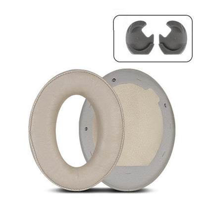 2 Leather Headset Earmuffs For Sony 1000Xm4 - Champagne Lambskin No Snap