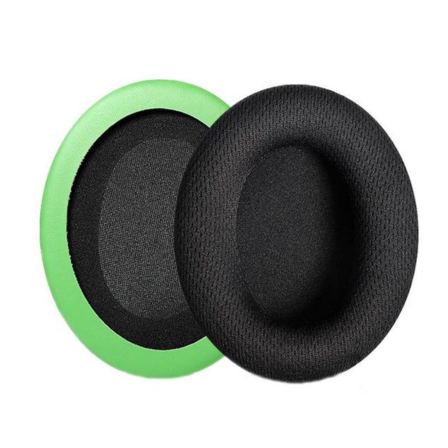 2-Pack Headset Earmuffs For Kingston Hyperx - Black & Green Mesh