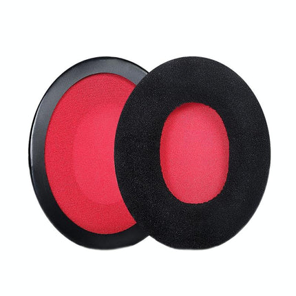 2-Pack Headset Earmuffs For Kingston Hyperx Cloud Ii / Alpha / Flight / Stinger - Black & Red Velvet