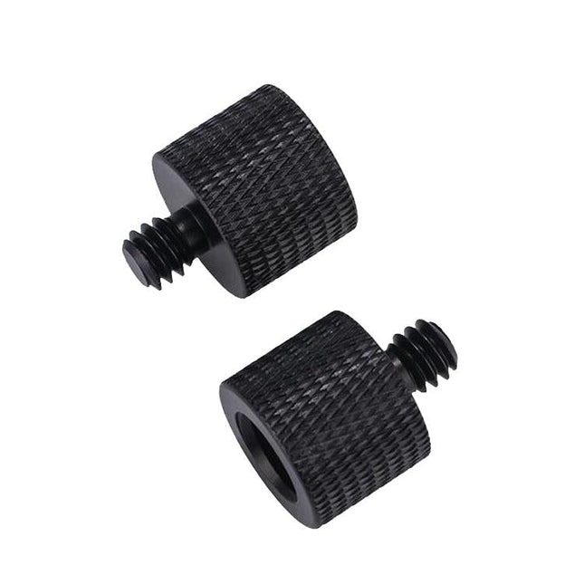 10-Piece Screw Adapter 3 / 8 Female To 1 / 4 Male - Black