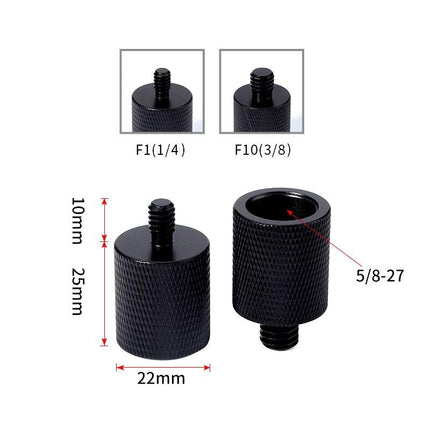 2-Pack Microphone Adapter 1 / 4 Male To F1 5 / 8-27 Female Screw