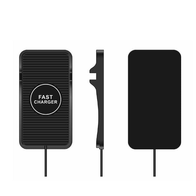 2-In-1 Non-Slip Wireless Charger For C7 Car Navigation - Black