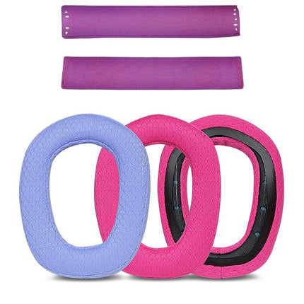 Pair Of Purple Sponge Headrest Pads For Logitech G435