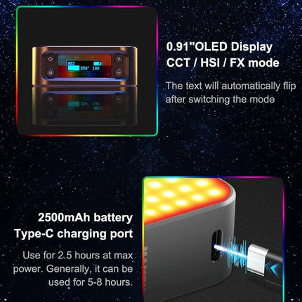 Double-Sided Rgb Led Fill Lights - 66 Leds 2500-9000K
