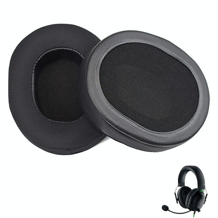 Black Gel Earpads For Razer Blackshark V2 X / Usb Headset - 1 Pair