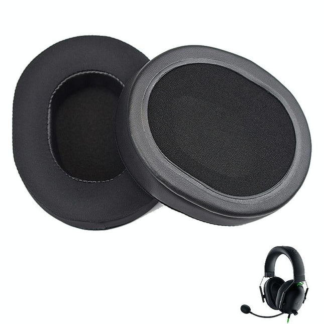 Black Gel Earpads For Razer Blackshark V2 X / Usb Headset - 1 Pair