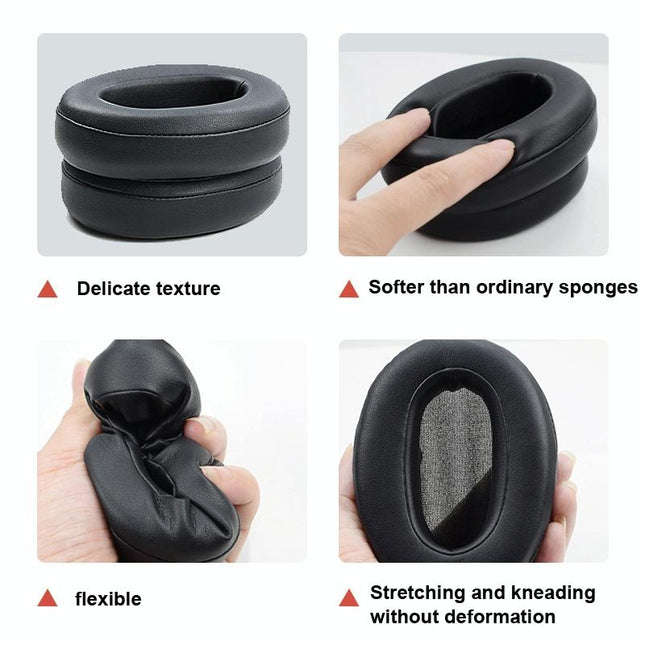 2-Pack Protein Skin Earpads For Sony Wh-Xb900N Headset - Black