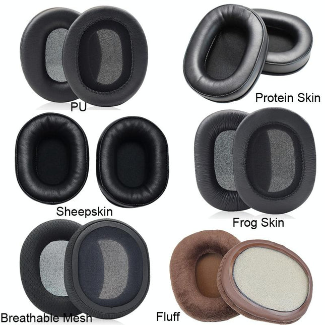 Thick Sheepskin Headset Earmuffs For Audio-Technica Ath-M50X / M30X / M40X / M20X - Black