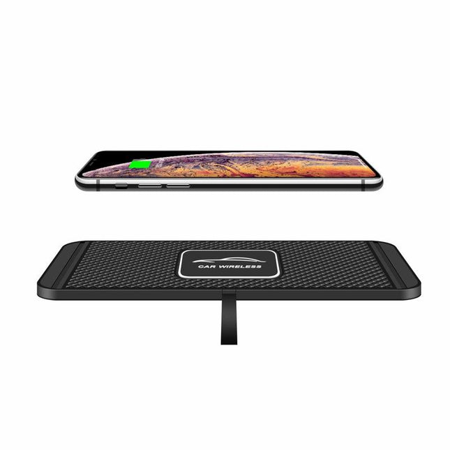 15W Qi Car Wireless Charging Pad - 30Cm Short Cable Anti-Skid