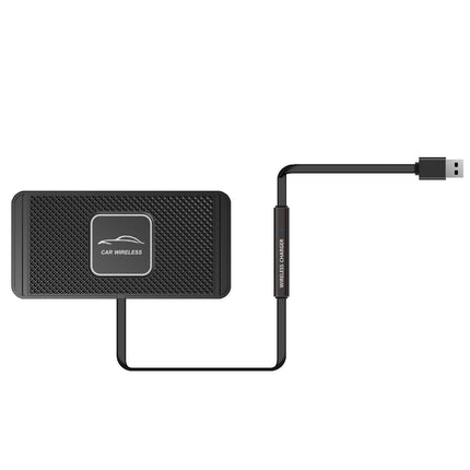 15W Qi Car Wireless Charging Pad - 30Cm Short Cable Anti-Skid
