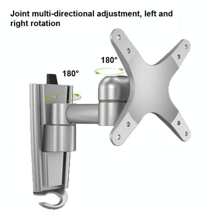 Quick Release Wall Mount For Computer Monitor - Silver Gray