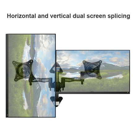 Wall-Mounted Dual Screen Computer Bracket For Splicing