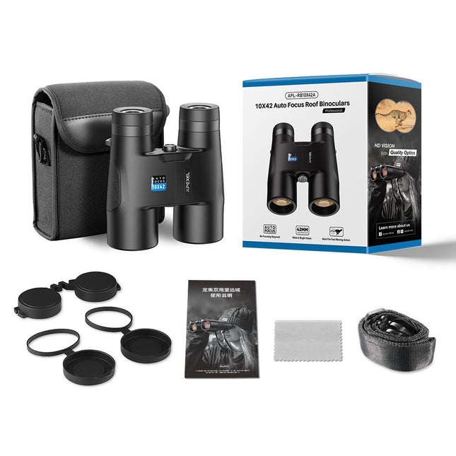 Autofocus 10X42 Binoculars - Fixed Focus Black