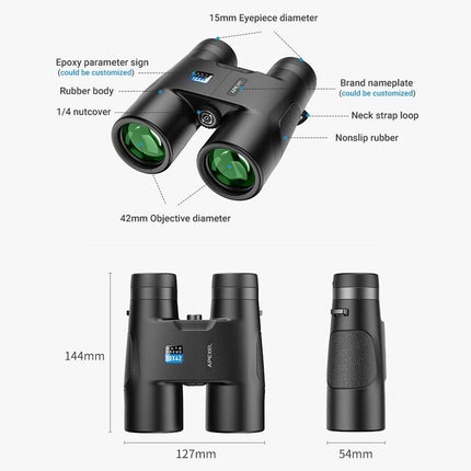 Autofocus 10X42 Binoculars - Fixed Focus Black