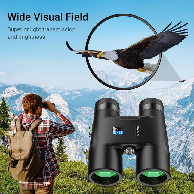 Autofocus 10X42 Binoculars - Fixed Focus Black
