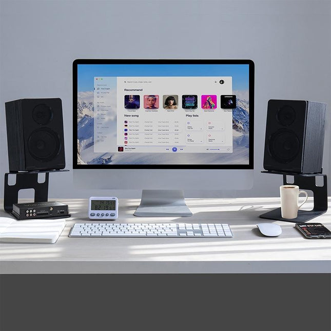 Aluminum Laptop Stand With Cooling Speaker - Portable