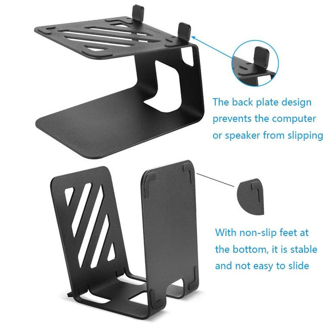 Aluminum Laptop Stand With Cooling Speaker - Portable