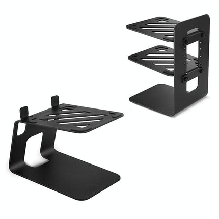 Double Layer Portable All-Aluminum Laptop Stand With Cooling Speaker