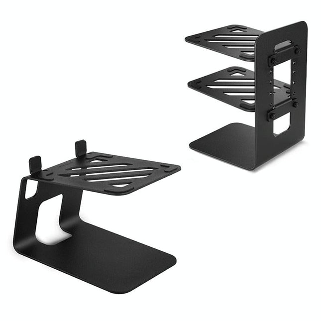 Double Layer Portable All-Aluminum Laptop Stand With Cooling Speaker