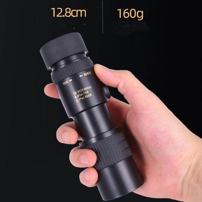 High Definition Monocular Telescope - 10-300X40 Bak4 Prism