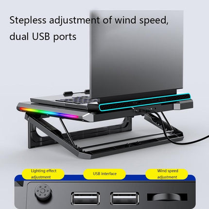 Light-Up Laptop Cooler - Rgb Effect
