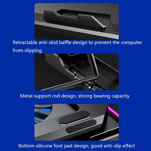 Light-Up Laptop Cooler - Rgb Effect