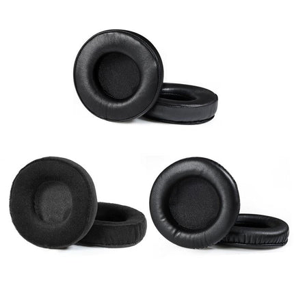 Black Lambskin Earmuffs For Audio-Technica Headphones - 2 Pack