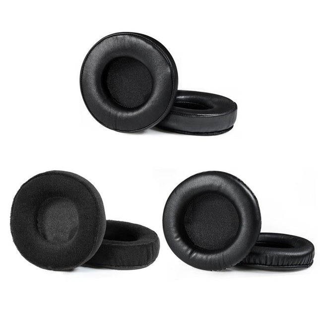 Black Lambskin Earmuffs For Audio-Technica Headphones - 2 Pack