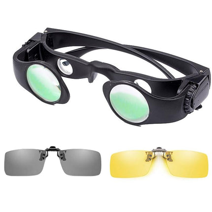 Zoomable Fishing Binoculars - Gray / Yellow Clip - 8X Magnification