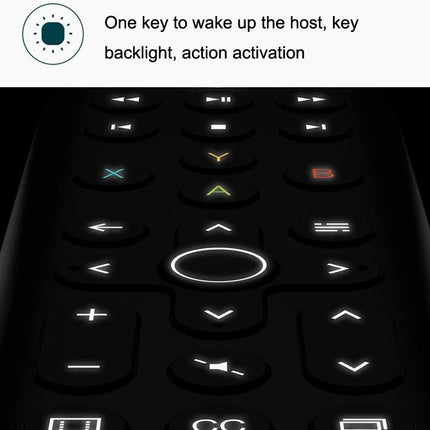 Long Backlit Media Remote For Xbox - Black