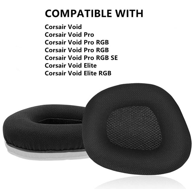 Pair Of Gray Earpads For Corsair Void Pro Elite