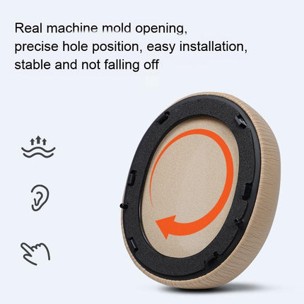 2-Pack Headset Earmuff Covers For Edifier W820Nb - Champagne Headband