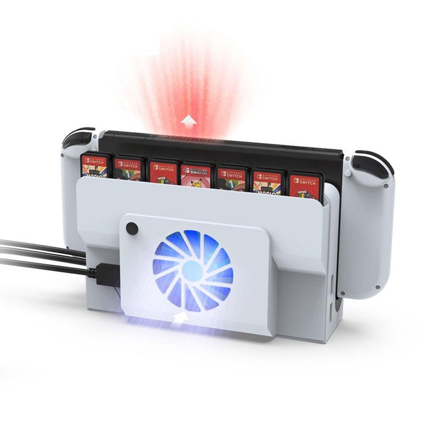 Oled Cooling Fan With Storage Slot For Switch - Compact Design