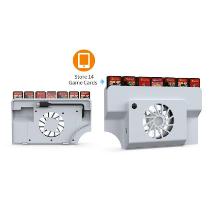 Oled Cooling Fan With Storage Slot For Switch - Compact Design