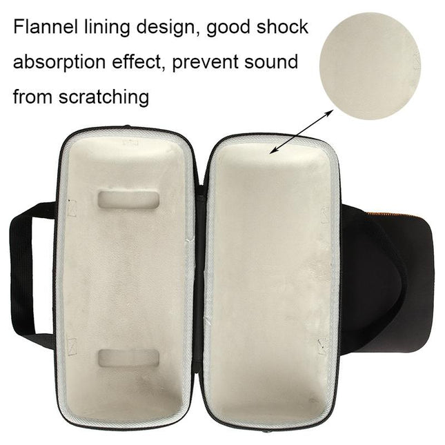 Shock-Absorbing Portable Speaker Bag For Jbl Boombox - Black