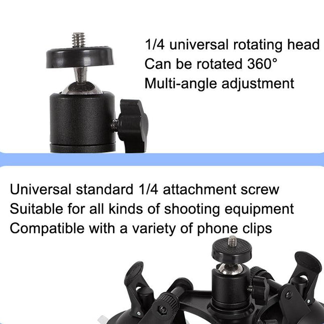 Universal Car Suction Cup Mount For Video Shooting And Phone Clip