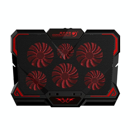 6-Fan Usb Gaming Laptop Cooler With Ports