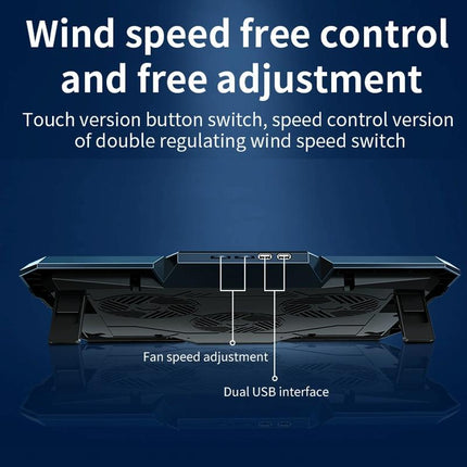 6-Fan Usb Gaming Laptop Cooler With Ports