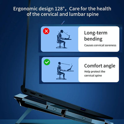 6-Fan Usb Gaming Laptop Cooler With Ports
