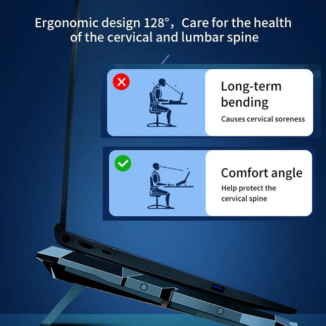 6-Fan Usb Gaming Laptop Cooler With Ports